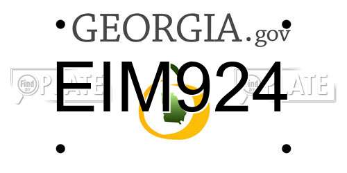 EIM924 Georgia License Plate