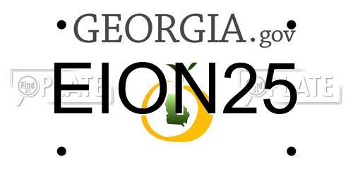 EION25 Georgia License Plate
