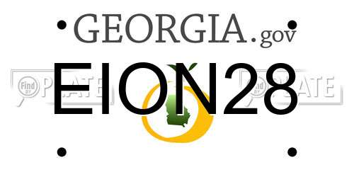 EION28 Georgia License Plate