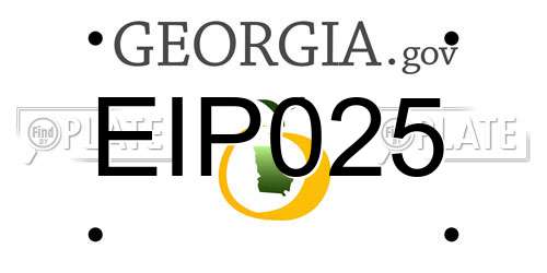 EIP025 Georgia License Plate