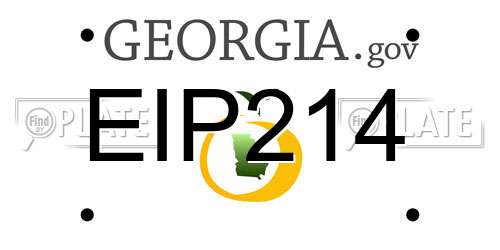 EIP214 Georgia License Plate