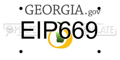 EIP669 Georgia License Plate