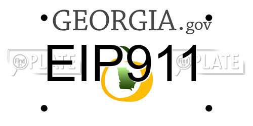 EIP911 Georgia License Plate