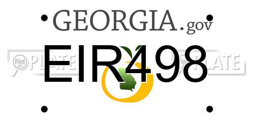 EIR498 Georgia License Plate