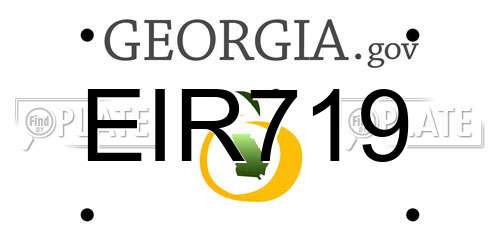 EIR719 Georgia License Plate