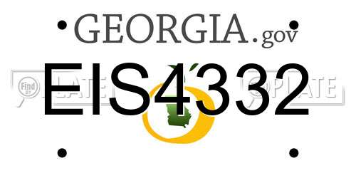 EIS4332 Georgia License Plate