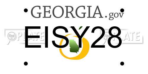 EISY28 Georgia License Plate