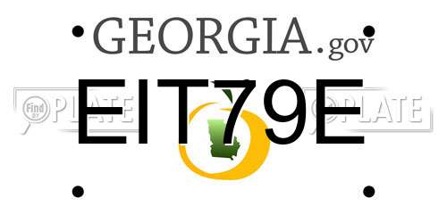 EIT79E Georgia License Plate