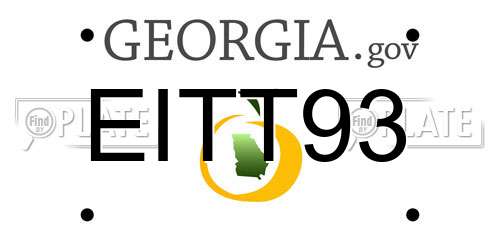 EITT93 Georgia License Plate