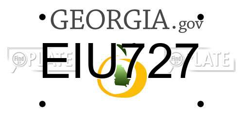 EIU727 Georgia License Plate