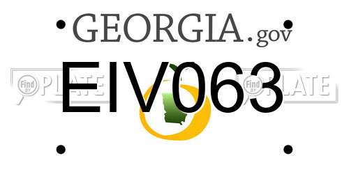 EIV063 Georgia License Plate