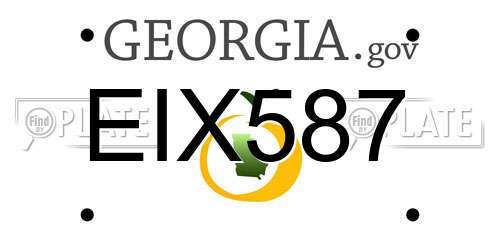 EIX587 Georgia License Plate