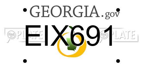 EIX691 Georgia License Plate