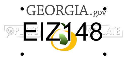 EIZ148 Georgia License Plate