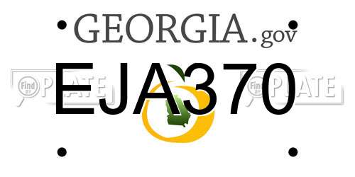 EJA370 Georgia License Plate