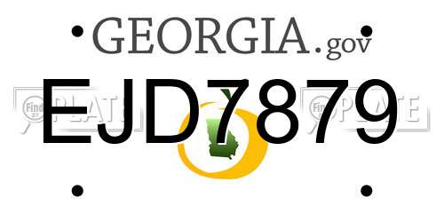 EJD7879 Georgia License Plate