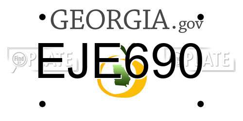 EJE690 Georgia License Plate