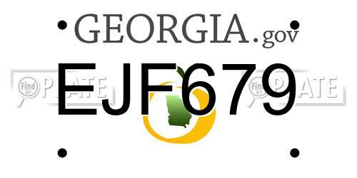 EJF679 Georgia License Plate