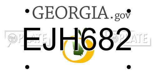 EJH682 Georgia License Plate