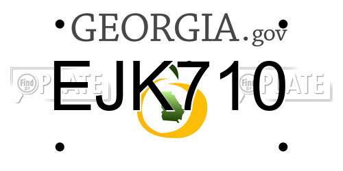 EJK710 Georgia License Plate