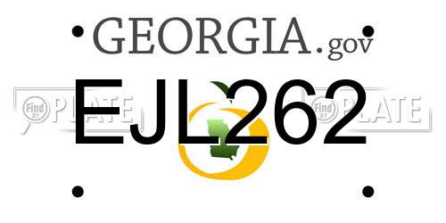 EJL262 Georgia License Plate