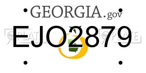 EJO2879 Georgia License Plate