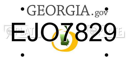 EJO7829 Georgia License Plate
