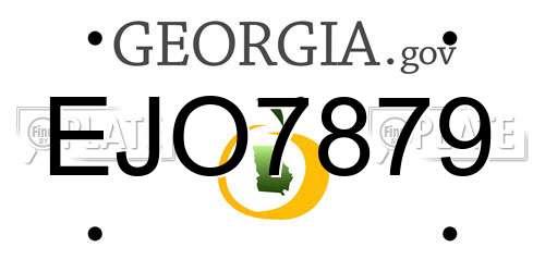 EJO7879 Georgia License Plate