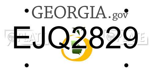 EJQ2829 Georgia License Plate