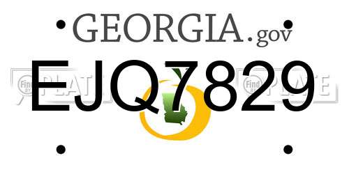 EJQ7829 Georgia License Plate
