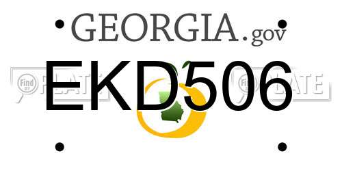 EKD506 Georgia License Plate