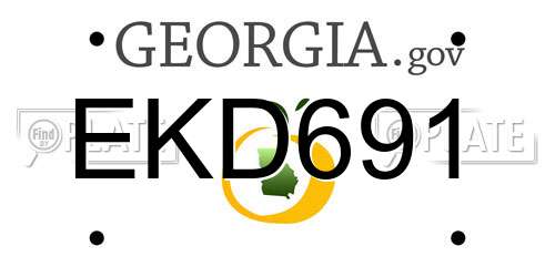 EKD691 Georgia License Plate