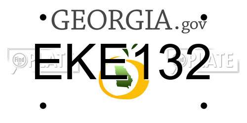 EKE132 Georgia License Plate