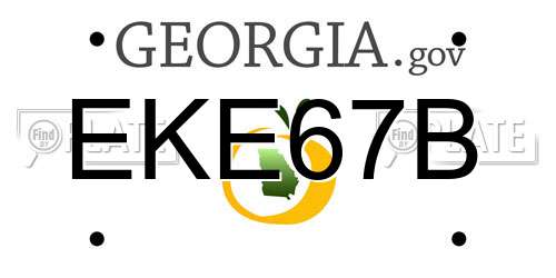 EKE67B Georgia License Plate