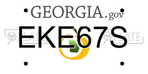 EKE67S Georgia License Plate