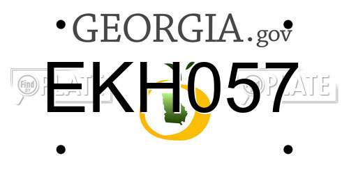 EKH057 Georgia License Plate
