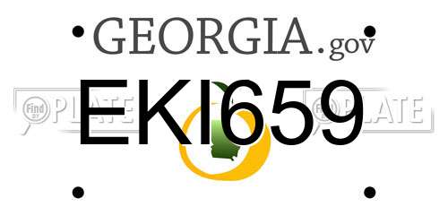 EKI659 Georgia License Plate