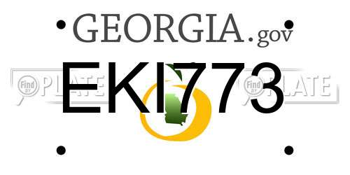 EKI773 Georgia License Plate