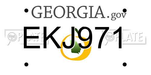 EKJ971 Georgia License Plate