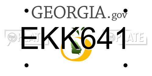 EKK641 Georgia License Plate
