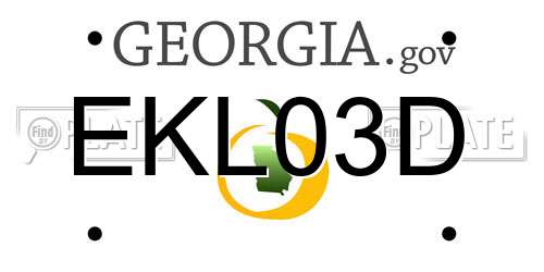EKL03D Georgia License Plate