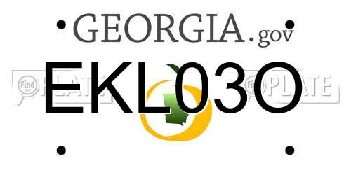 EKL03O Georgia License Plate