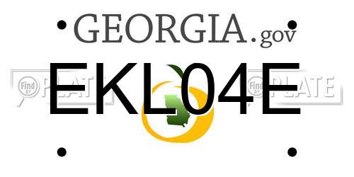 EKL04E Georgia License Plate