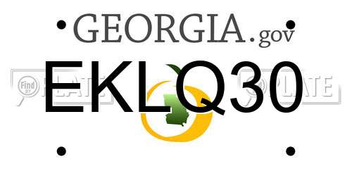 EKLQ30 Georgia License Plate