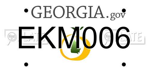 EKM006 Georgia License Plate