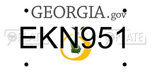 EKN951 Georgia License Plate