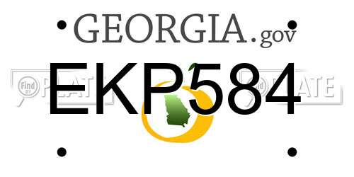 EKP584 Georgia License Plate