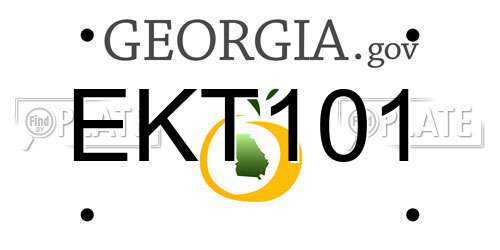 EKT101 Georgia License Plate
