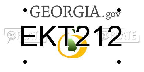 EKT212 Georgia License Plate