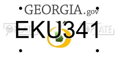 EKU341 Georgia License Plate